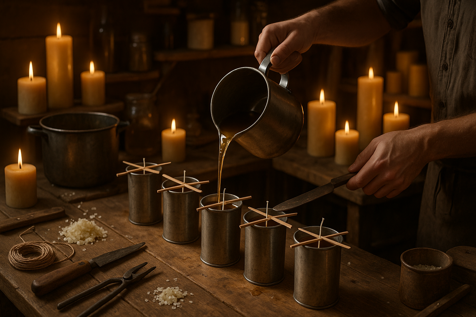 candles being made